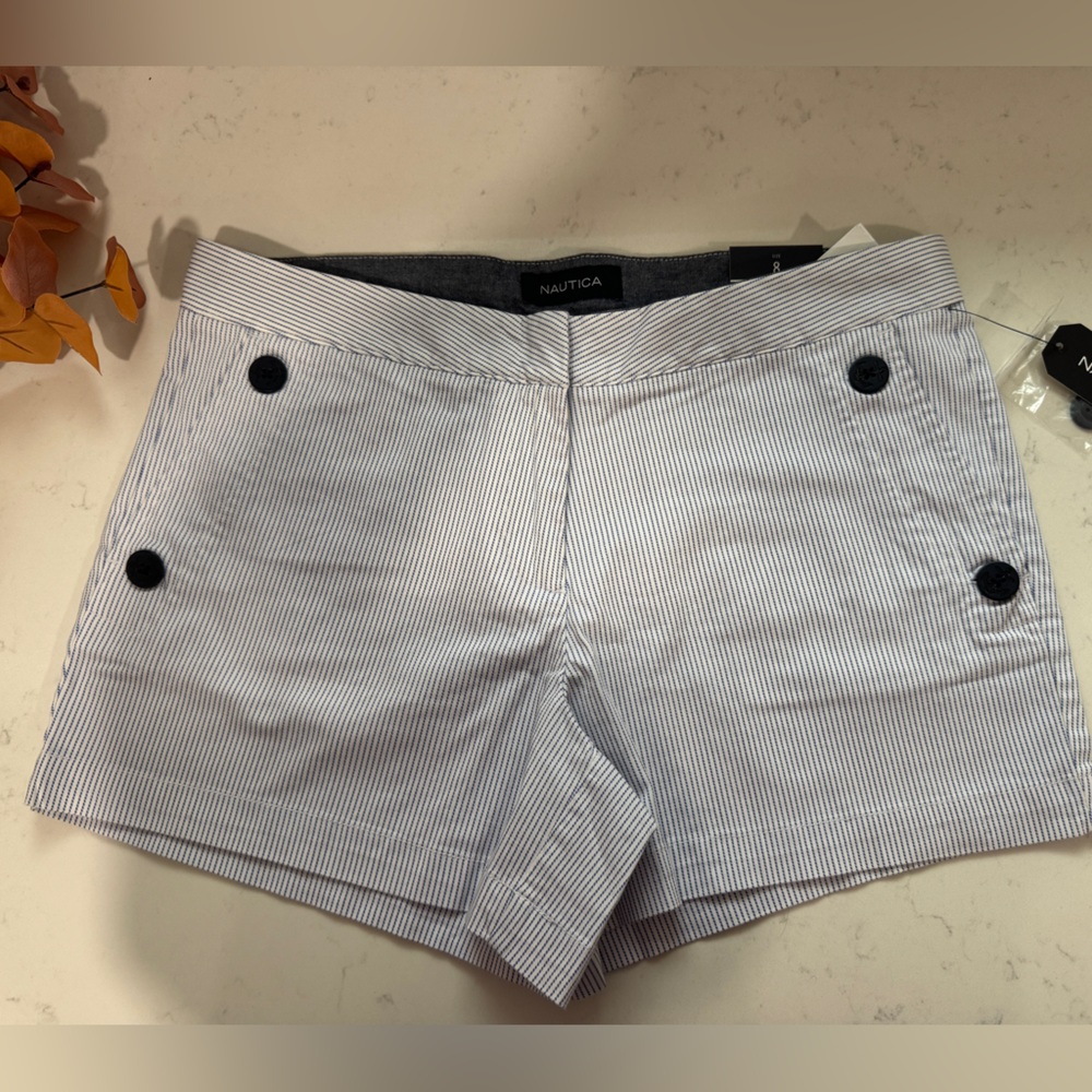 Nautica Women's Light Blue High Waist Shorts